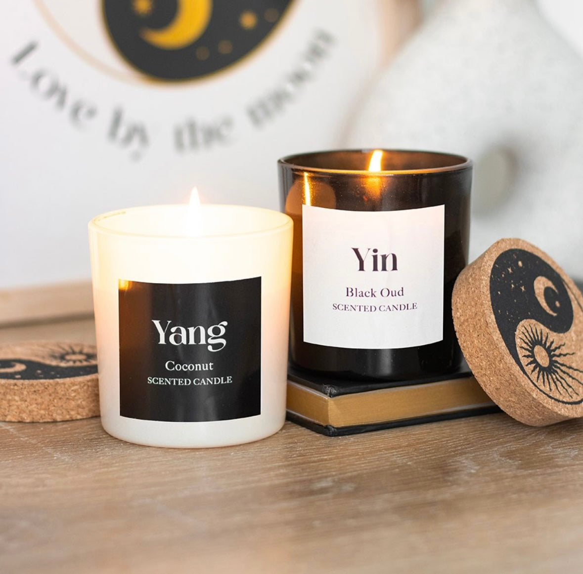 ☯️ Yin & Yang Candle Set – Black Oud & Coconut (2-Pack)