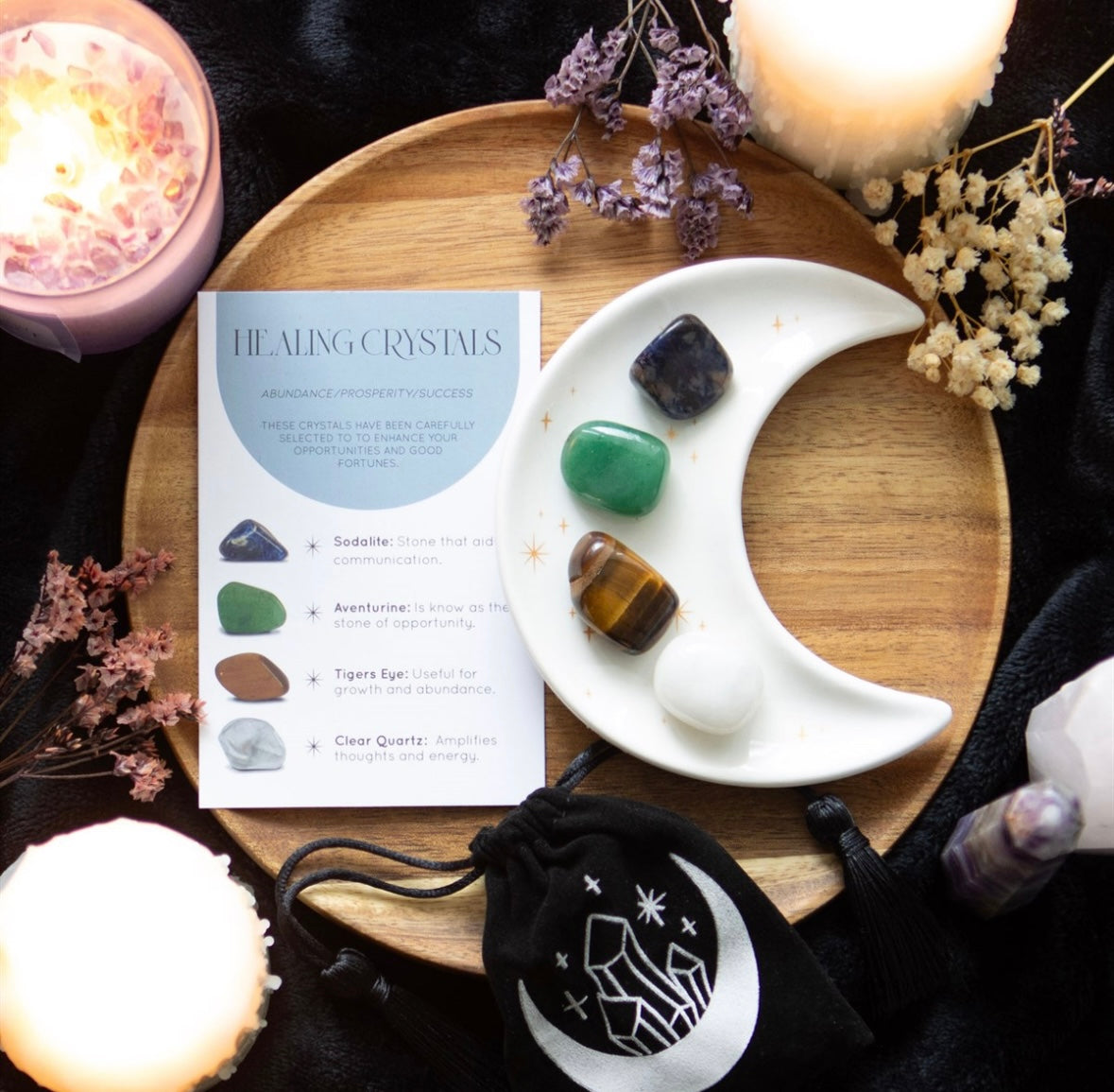 🍀 Prosperity & Success Crystal Healing Gift Set