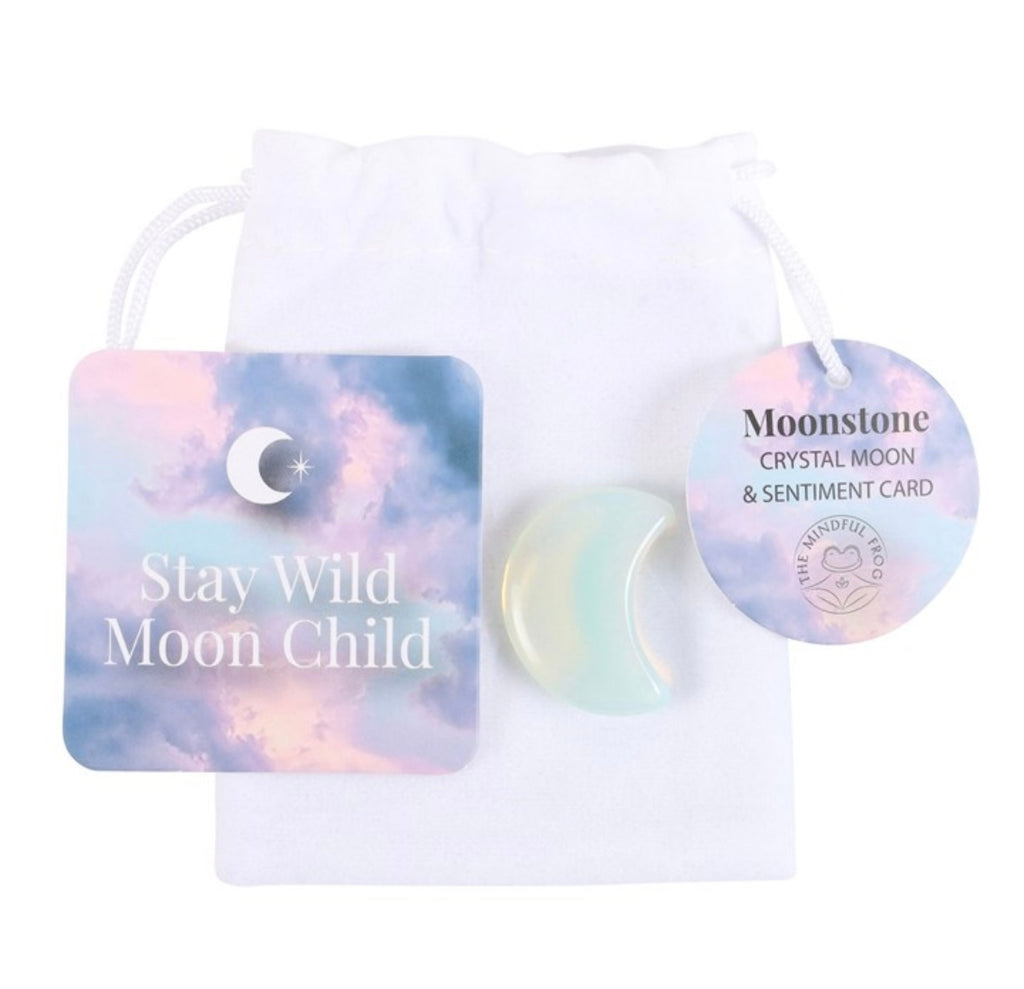 Opalite Moon Keepsake Gift – Abundance, Calming & Hope