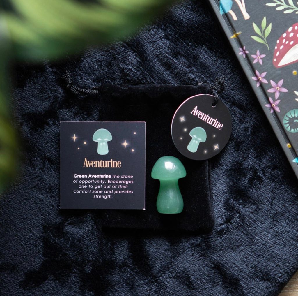 Aventurine Crystal Mushroom – Strength & Bravery