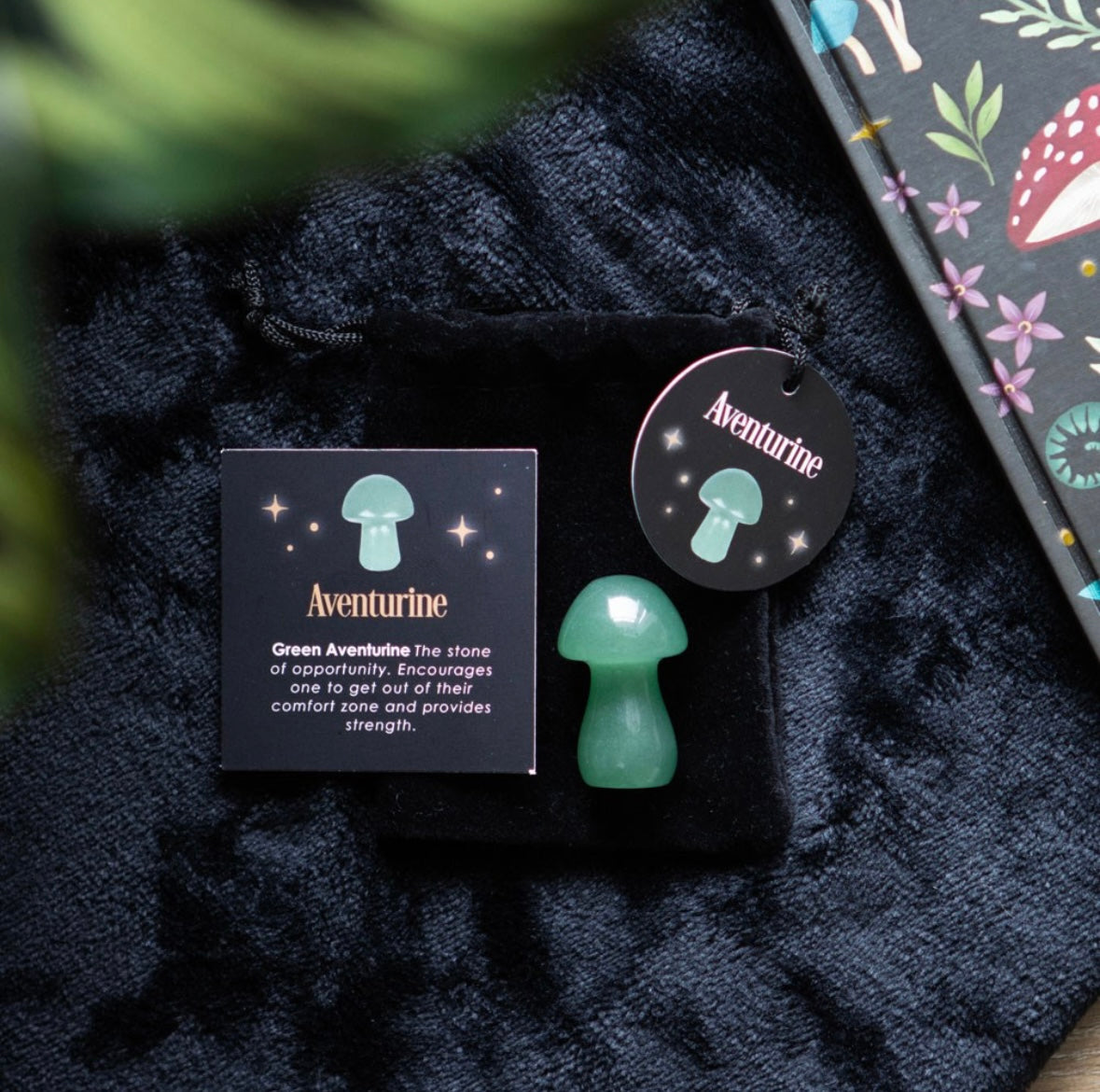 Aventurine Crystal Mushroom – Strength & Bravery