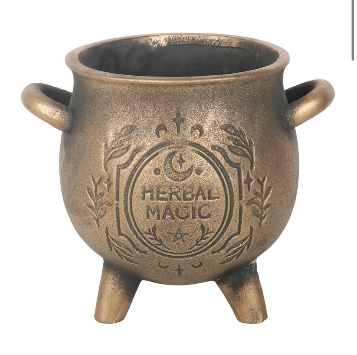 Herbal Magic Cauldron Plant Pot – Witchy Home Décor