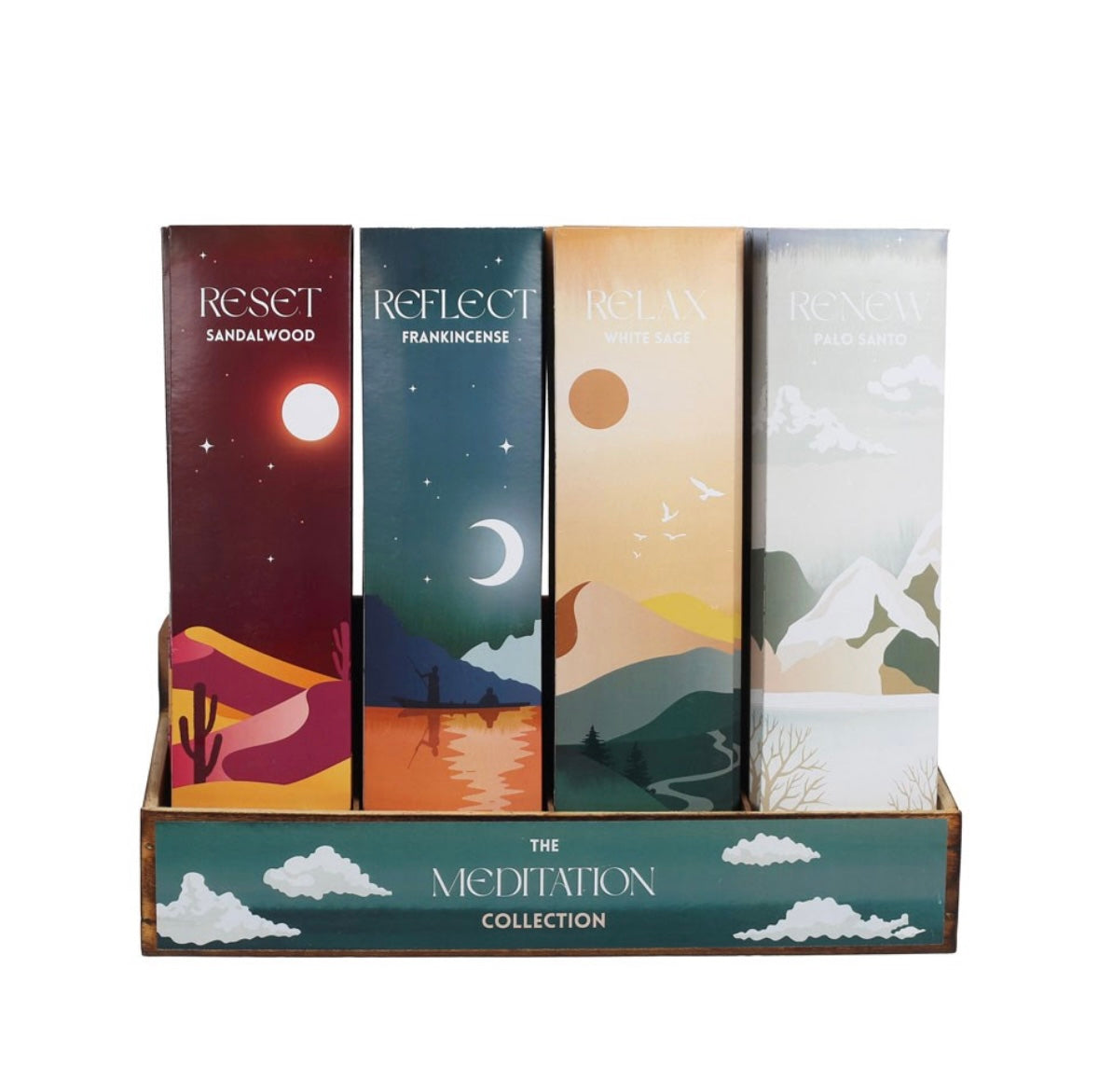 🧘 Meditation Incense Collection – Set of 4 (80 Sticks Total)