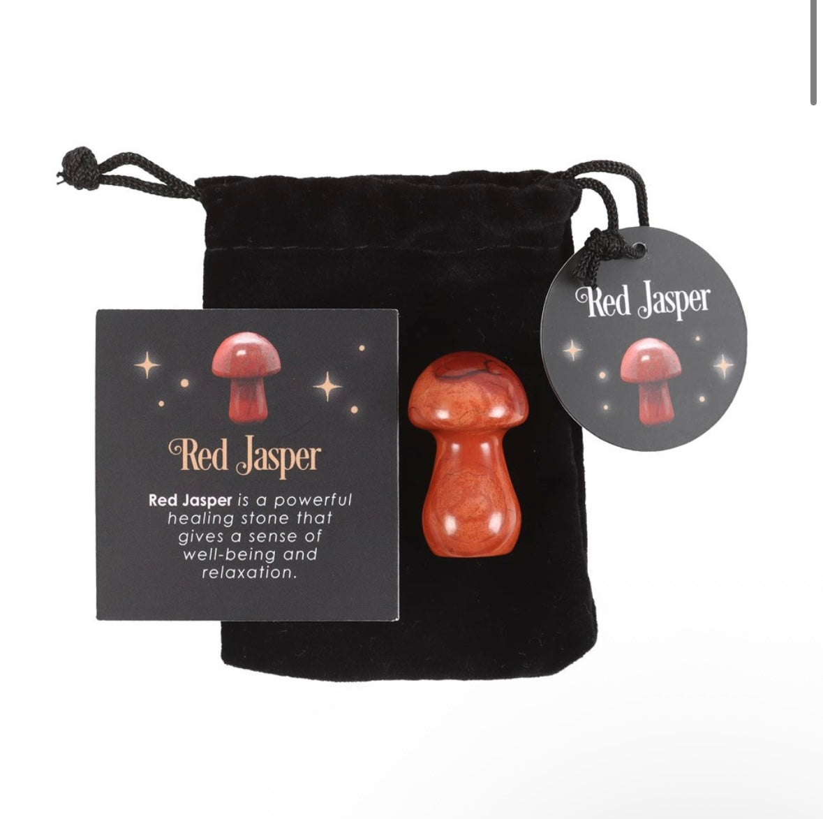 Red Jasper Crystal Mushroom – Wellbeing & Relaxation