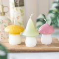Pastel Mushroom Candle Set – Whimsical Fairy Décor