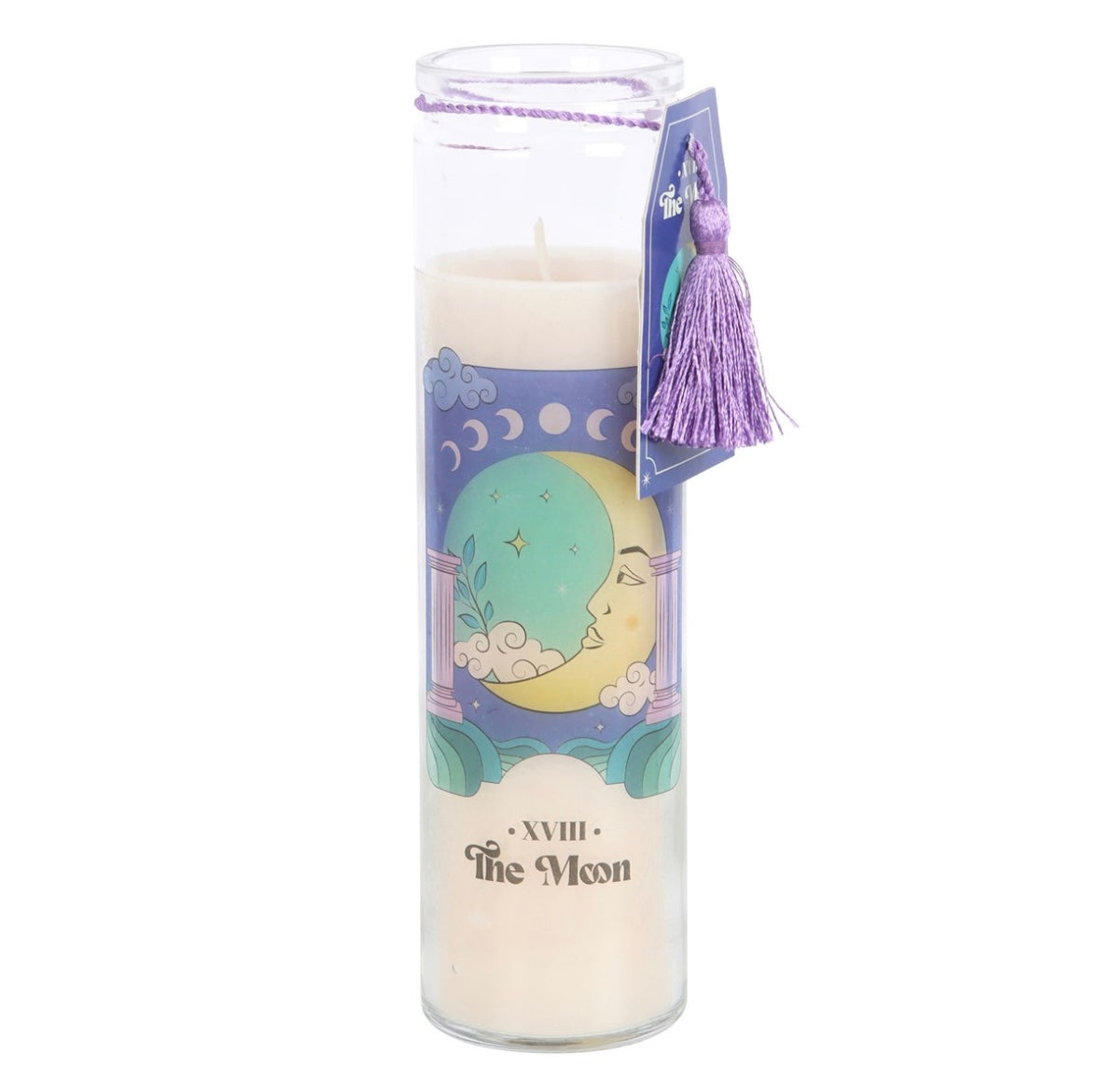 The Moon Tarot Tube Candle – Violet Fragrance
