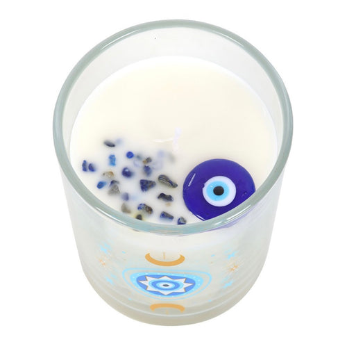 All Seeing Eye Crystal Candle – White Rose Scent
