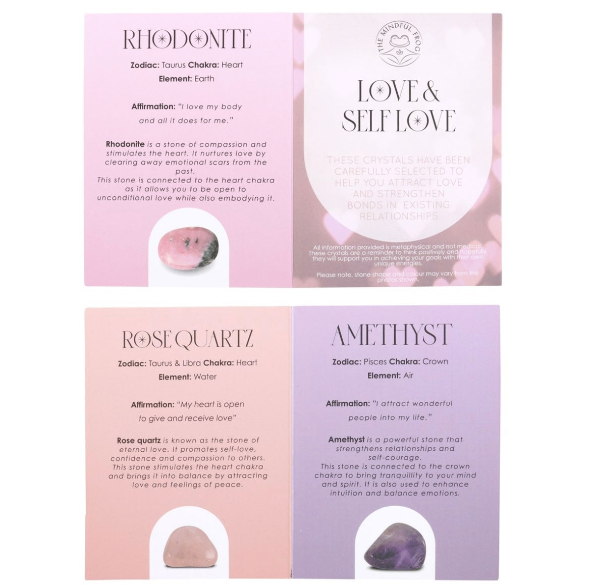 💕 Love & Self-Healing Crystal Set – 3 Healing Stones