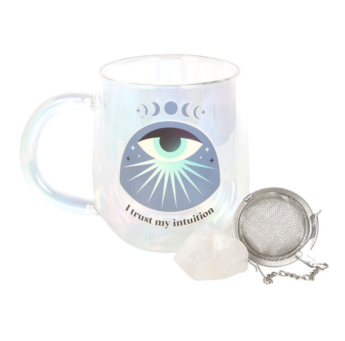 All-Seeing Eye Glass Mug & Crystal Infuser