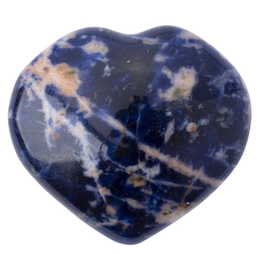 Sodalite Puff Heart – 25–30mm