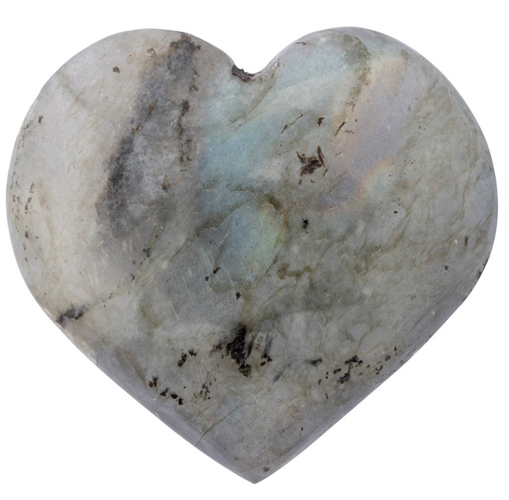 Labradorite Heart – A Grade 20–30mm (Madagascar)
